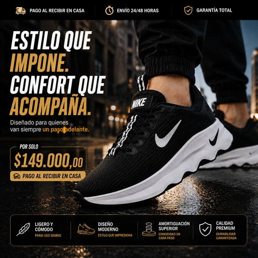 🔥 Nike Motiva Premium | Máximo Confort • 70% OFF Solo Hoy